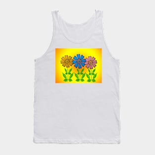 Flowers on yellow background. Tank Top